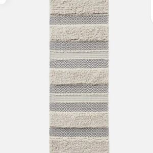 Ink & Ivy Boho Elegant Gray and Cream Bath Mat 22x58”